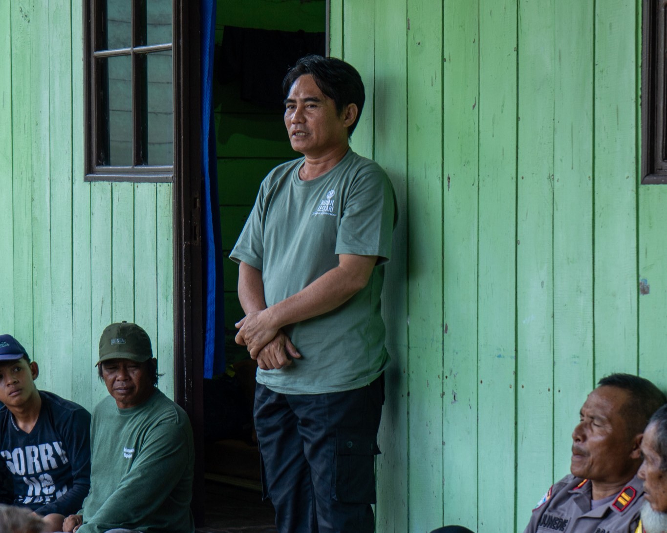 Foto 7. Dedi Kariyanson hadir mewakili Dinas Kehutanan Kalimantan Tengah selaku pengelola kawasan. DAS Sebangau menghubungkan dua kawasan lindung penting, yaitu Tahura Isin Mulang Sebangau Berkah dan TN Sebangau.
