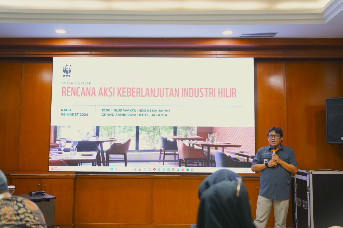 Irfan Bakhtiar, Director of Climate & Market Transformation during his speech